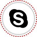 logo, skype, social svg vector icon
