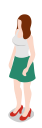 female, girl, people, stayng, woman svg vector icon