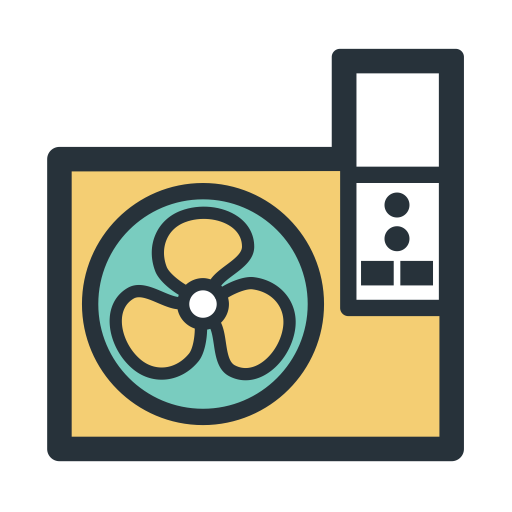 Color Block Fan External Machine svg vector icon
