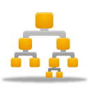 binary, department, organization chart, tree icon