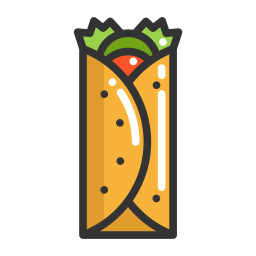 Burrito svg vector icon