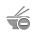 chopsticks,bowl,delete icon
