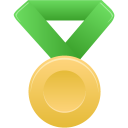 gold,metal,green icon