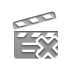 clapperboard,cross icon