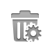 trash,gear icon