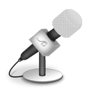 foam, mic, white icon