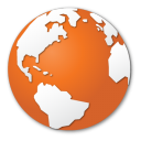 globe,red,earth,internet,orange,world,planet icon