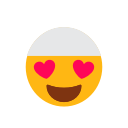 emoji, face, fall in love, heart, islam, love, muslim svg vector icon