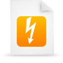 document, file, orange, paper icon