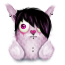 animal, emo, pink, rabbit icon