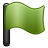 flag, green icon