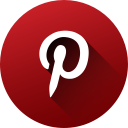circle, high quality, long shadow, media, pinterest, social, social media svg vector icon
