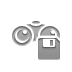 binoculars,diskette icon