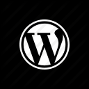 blog, feed, logo, media, news, web, wordpress svg vector icon