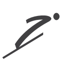 jumping, olympic, ski svg vector icon