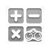 calculator,button,binoculars icon