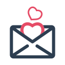envelope, letter, love, valentine, valentine's day svg vector icon