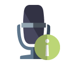 radio,microphone,info icon