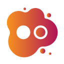 aquarelle, bubble, flickr, gradient, liquid, pink, watercolour, yellow svg vector icon