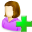 user,female,add,plus,profile,member,person,people,human,woman,account icon