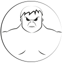 avatar, emotion, hulk, marvel hero svg vector icon