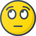 emoji, emote, emot, emot, eyes, rolling svg vector icon