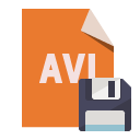 file,format,avi,diskette icon