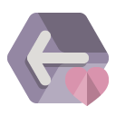 previous,heart icon