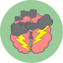 brain storm, cloud, thunder svg vector icon