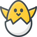 broken, chicken, egg svg vector icon
