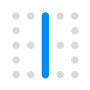 border vertical, excel, google, google sheets, microsoft excel, sheets svg vector icon