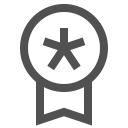 badge, favorite, medal, reward, star svg vector icon