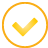 basic, button, check, yellow icon