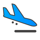 arrive, plane svg vector icon