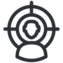business, businessman, marketing, target, target audience, target user, user svg vector icon