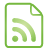 basic, document, feed, green icon
