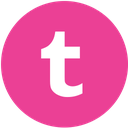 media, pink, round, social, tumblr icon