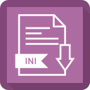 document, extension, file, ini, system svg vector icon