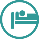 bed, hospital, patient svg vector icon