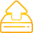 basic, drive, hard, upload, yellow icon