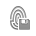 fingerprint,diskette icon