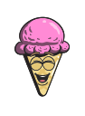cartoon, cone, cream, emoji, ice svg vector icon