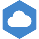 cloudapp, hexagon, media, social svg vector icon