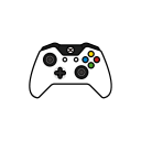 controller, controllers, gamer, white, xbox one svg vector icon