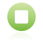 button, green, stop icon