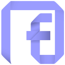 channel, f, facebook, fan, fan page, follow, origami, page, paper, social, social media svg vector icon