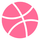 brand, dribbble, logo, network, social svg vector icon