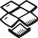 doodle, dropbox, hand drawn, sketch, social svg vector icon