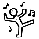 celebration, dance, dancer, party svg vector icon