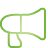 basic, green, megaphone icon